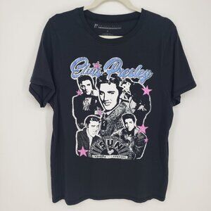 Prince‎ Peter Elvis Presley Tee Shirt Top XL Womens Stars Short Sleeves Black